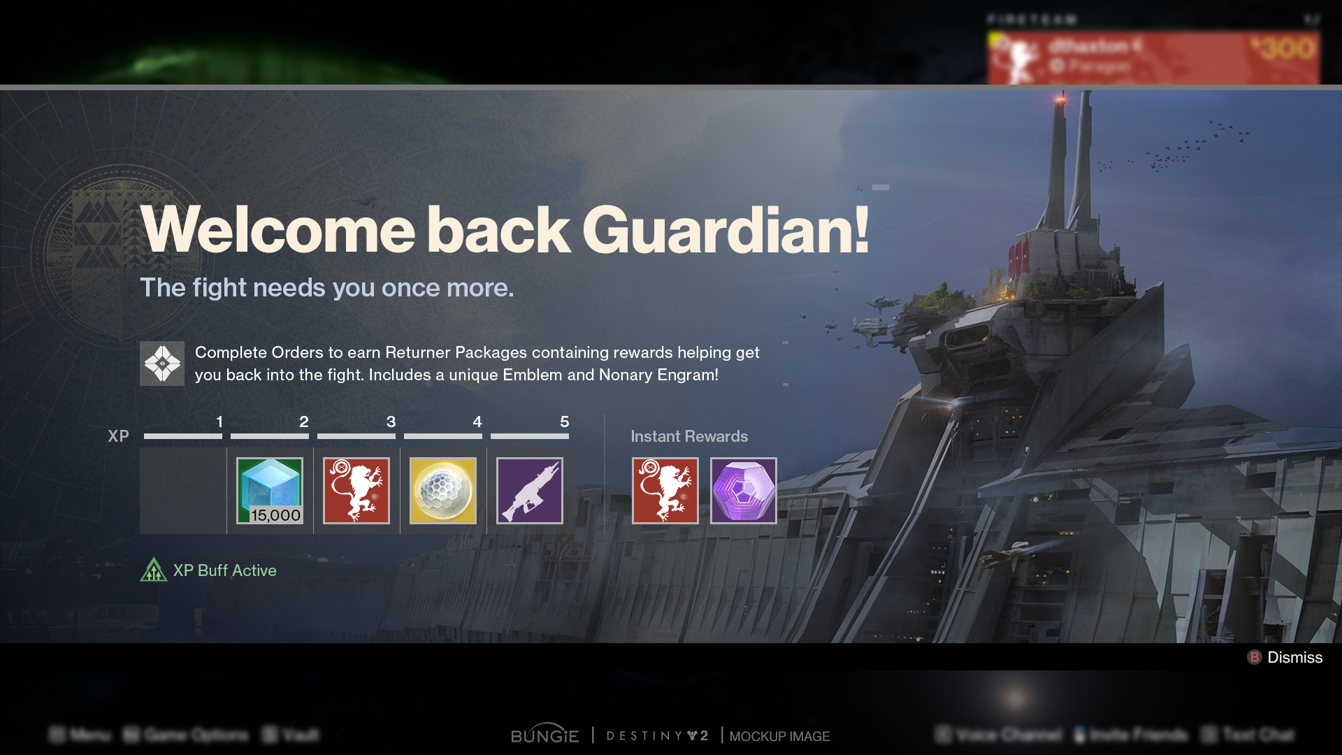 Welcome Back Dialogue