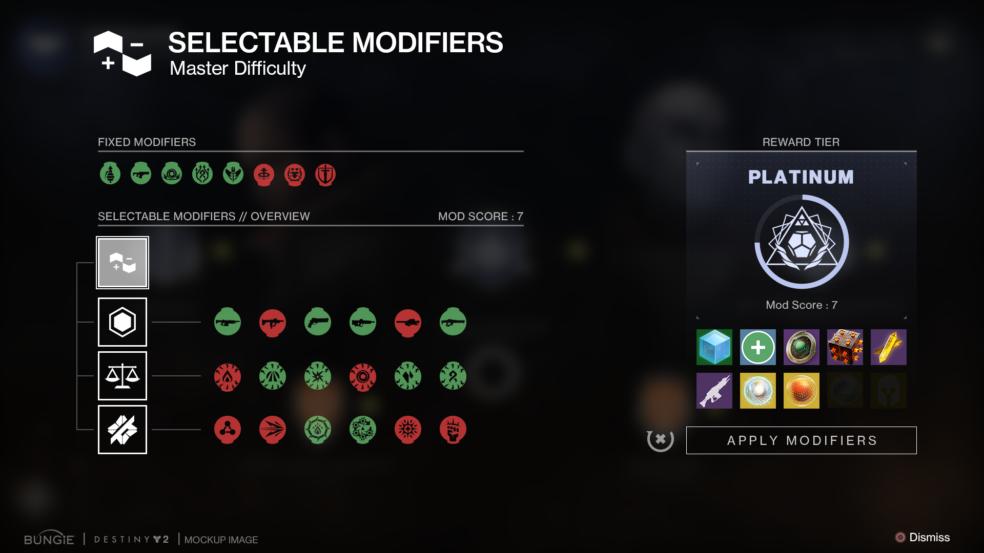 Early Modifier Select Concept