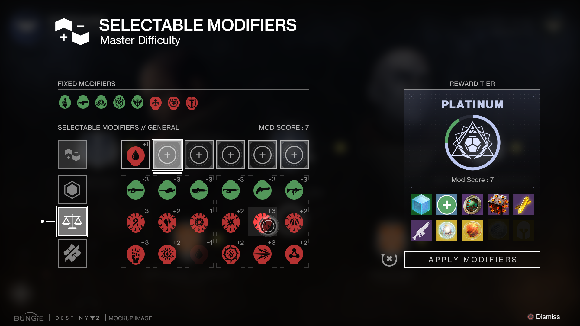 Early Modifier Select Concept