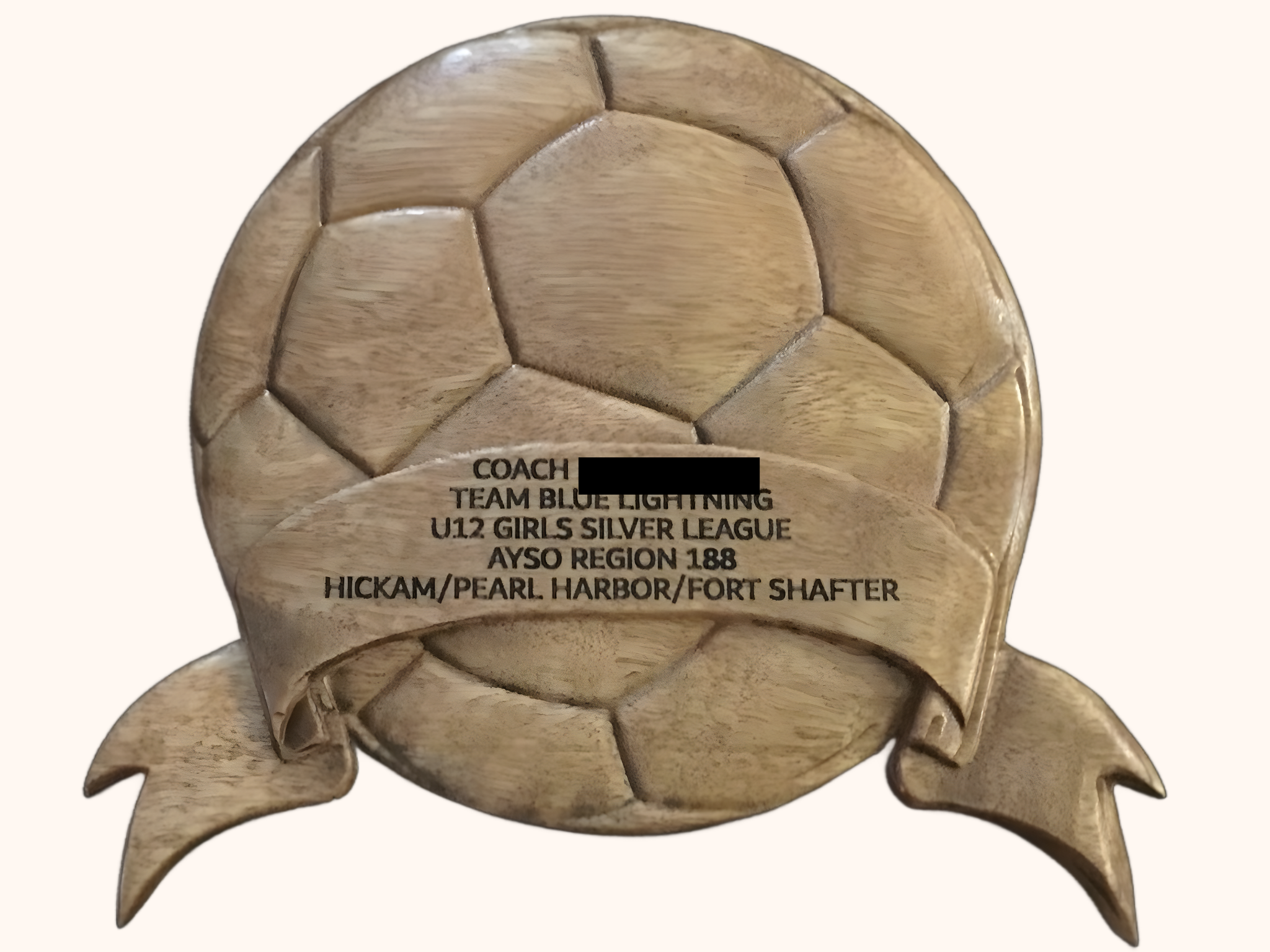 Wooden Soccer Plaque
