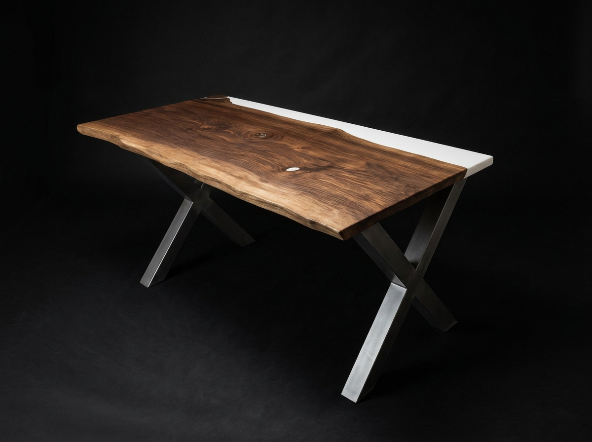 Live Edge Walnut River Table