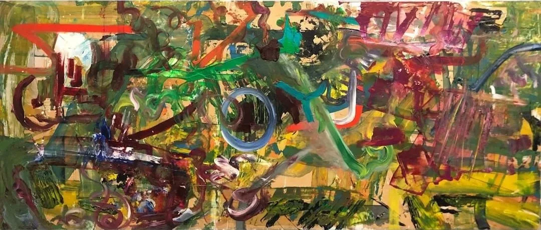 2014.04, Acrylic on Wood, 36 x 84 in