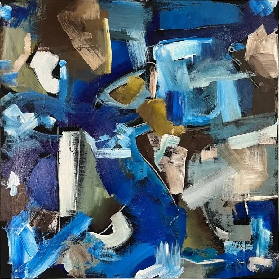 2022.01, Acrylic & Tempera on Canvas, 24 x 24 in