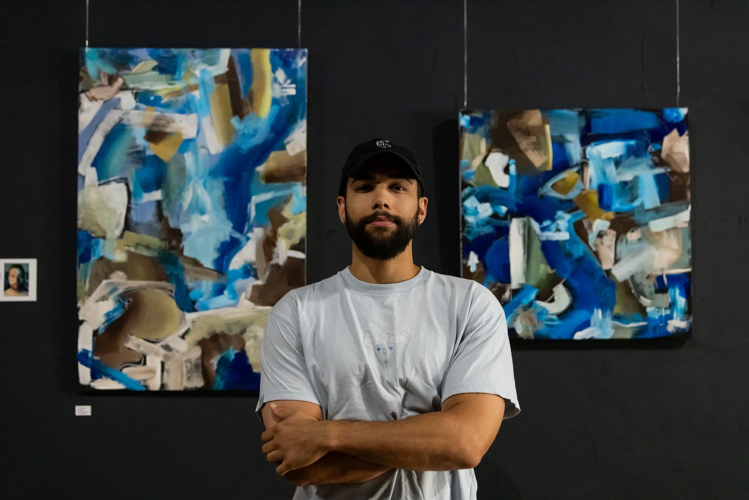 Alex Merriman, gestural and color field painter. Inaugural show at Inkwell in Allentown, PA.