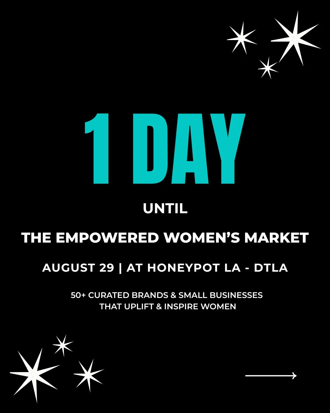 ✨ 1 DAY TO GO ✨⁠
⁠
Tomorrow, we&rsquo;re bringing The Empowered Women&rsquo;s Market to life! ✨⁠
⁠
Join us for a day filled with 50+ incredible brands, inspiring women, meaningful connections, and plenty to discover.⁠
⁠
🎟️ Tickets must be reserved i