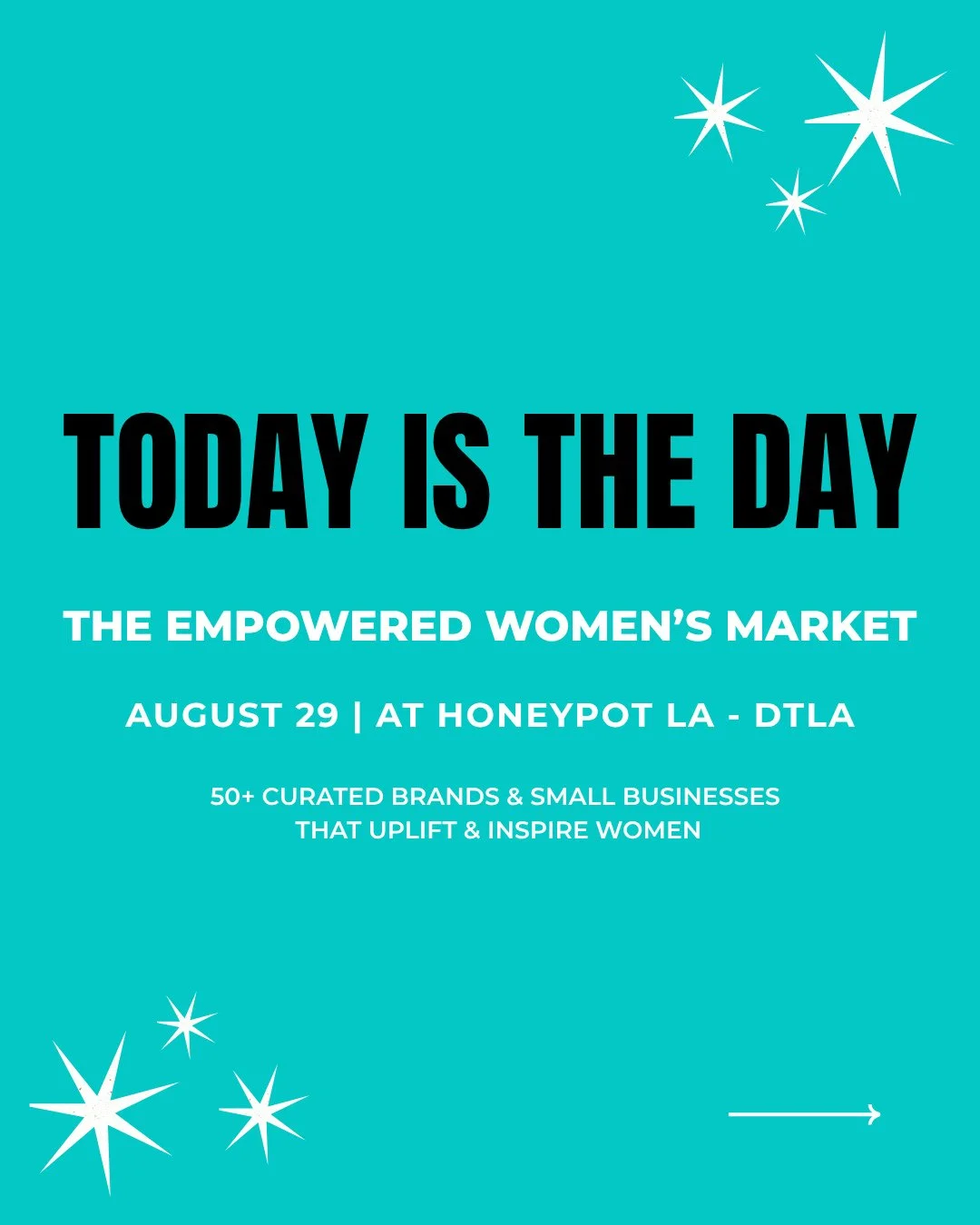 ✨ TODAY IS THE DAY ✨⁠
⁠
The Empowered Women&rsquo;s Market is here!⁠
⁠
Join us today and explore 50+ incredible brands, connect with inspiring founders, and discover products and services designed to help women feel empowered, confident, and supporte