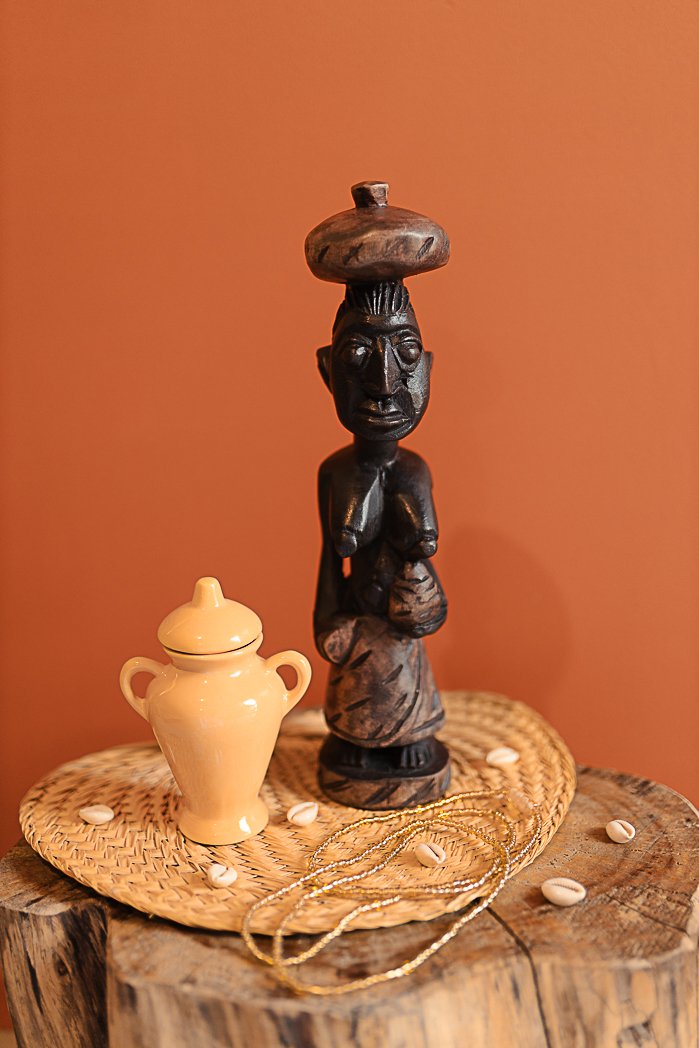 Oxum Wooden Sculpture - 40cm