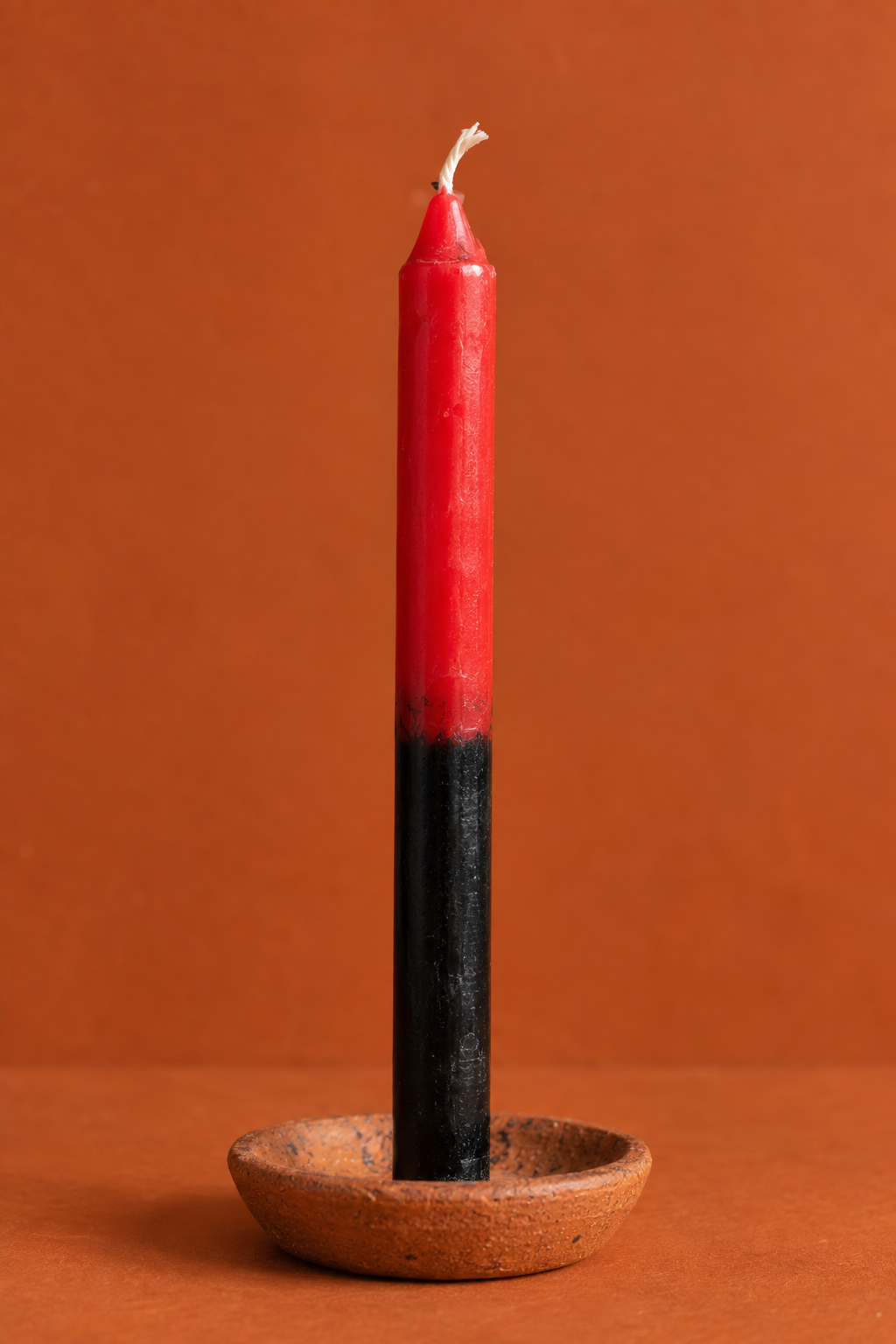 Bicolor Black and Red Candle - Pack of 10