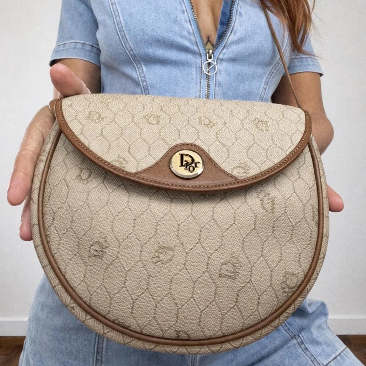 Christian Dior Honeycomb Saddle Bag