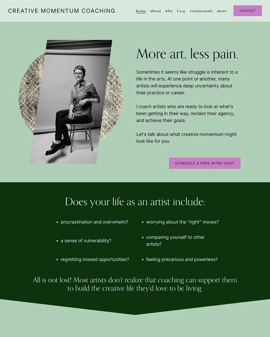 Most artists feel a lot of pressure to make the &ldquo;right&rdquo; moves. I support my clients to clarify their desires and take action on the moves that are r͟i͟g͟h͟t͟ f͟o͟r͟ t͟h͟e͟m͟. In our work together, artists are empowered to reclaim their ag
