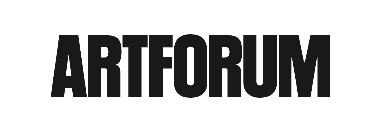 The logo of Artforum Magazine.