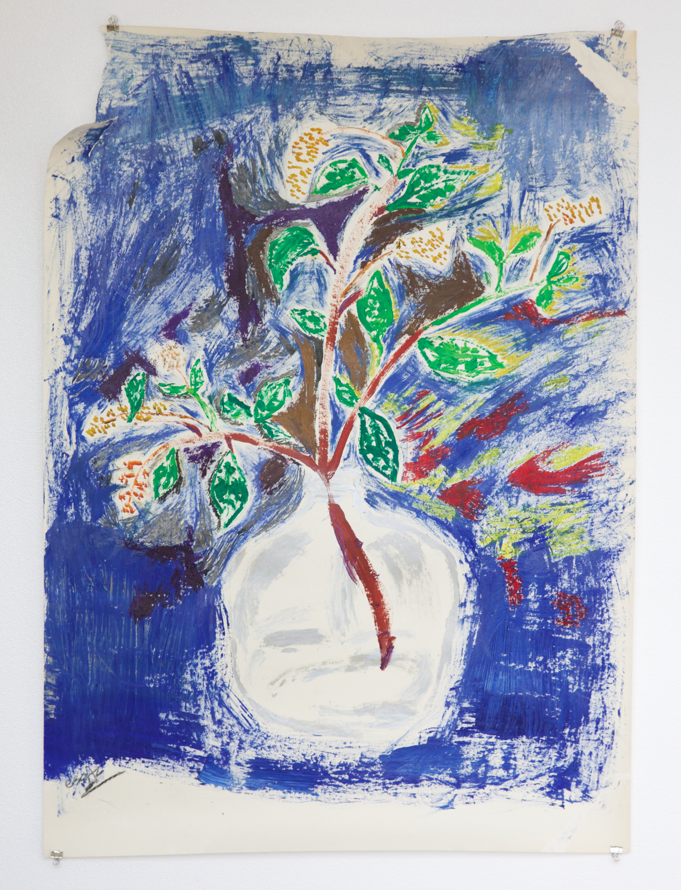 Home plant; 
canvas, water color;
76cm x105cm;
2023