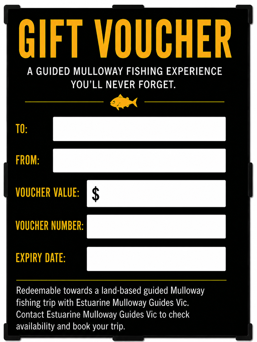 Estuarine Mulloway Guides Gift Voucher