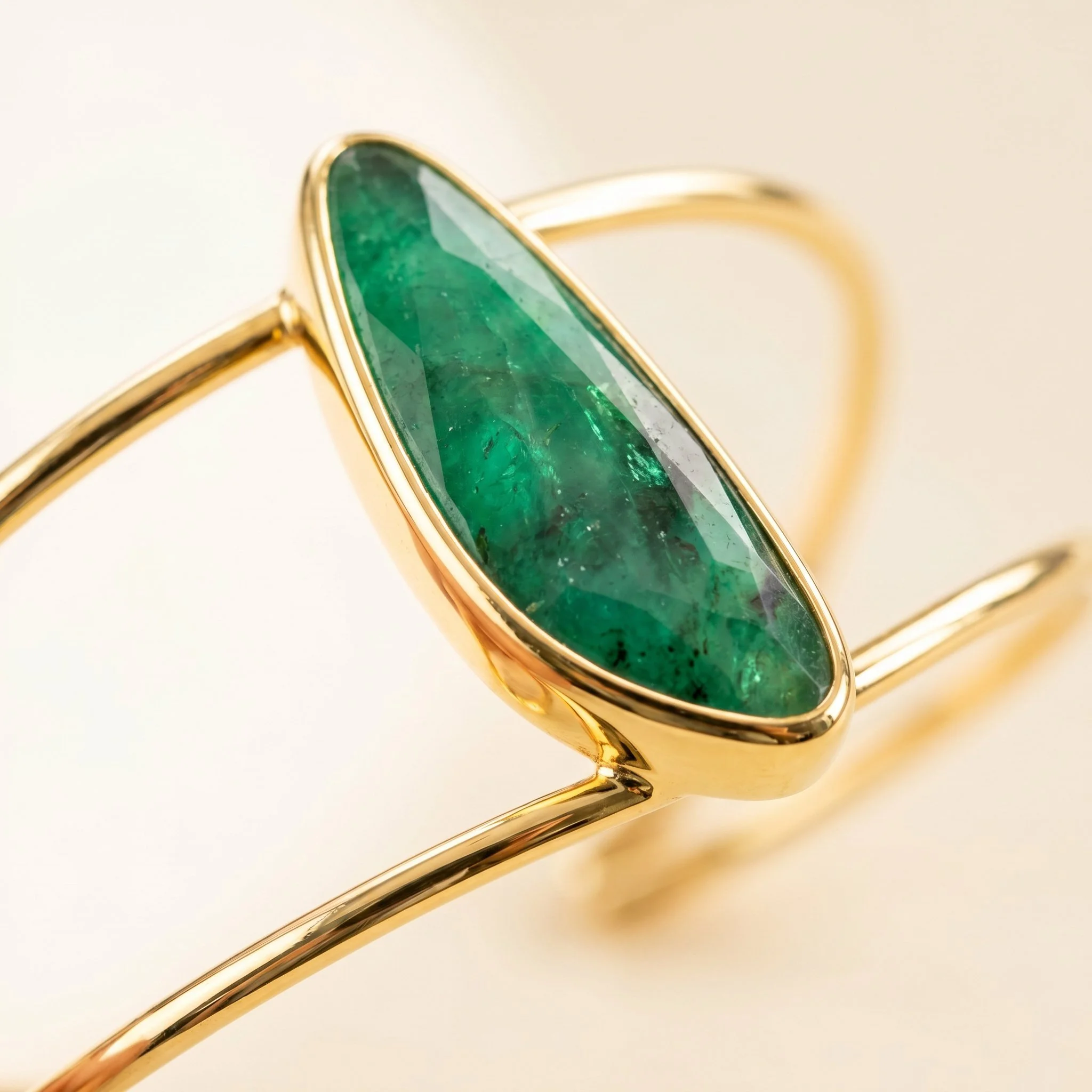 ELAN Emerald Sculptural Cuff