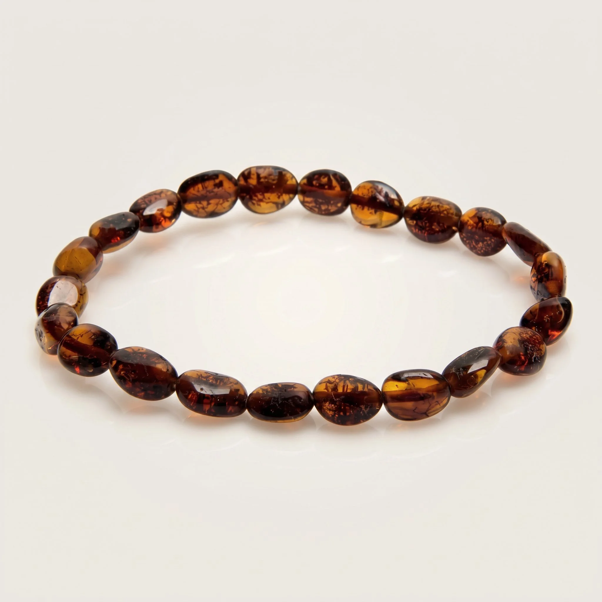 Amber Glow Cognac Energy Olive Bracelet