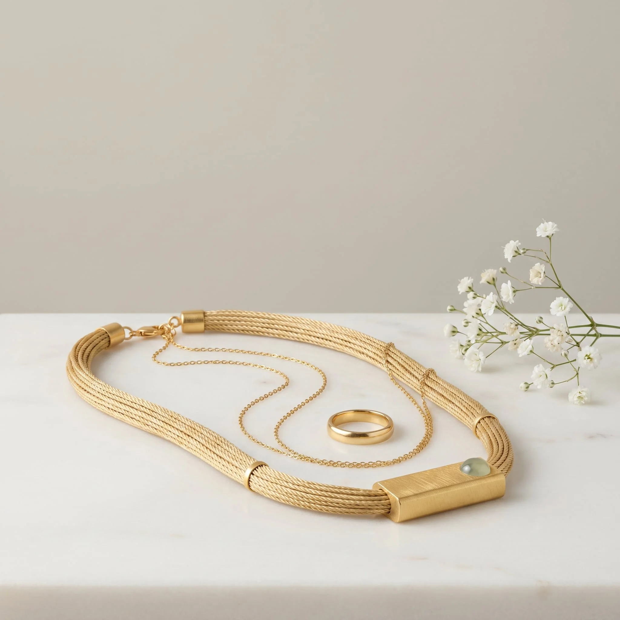 Buriti Geometric Orvellia Necklace  Exotic Vegan Silk-Purplee Store4.jpg