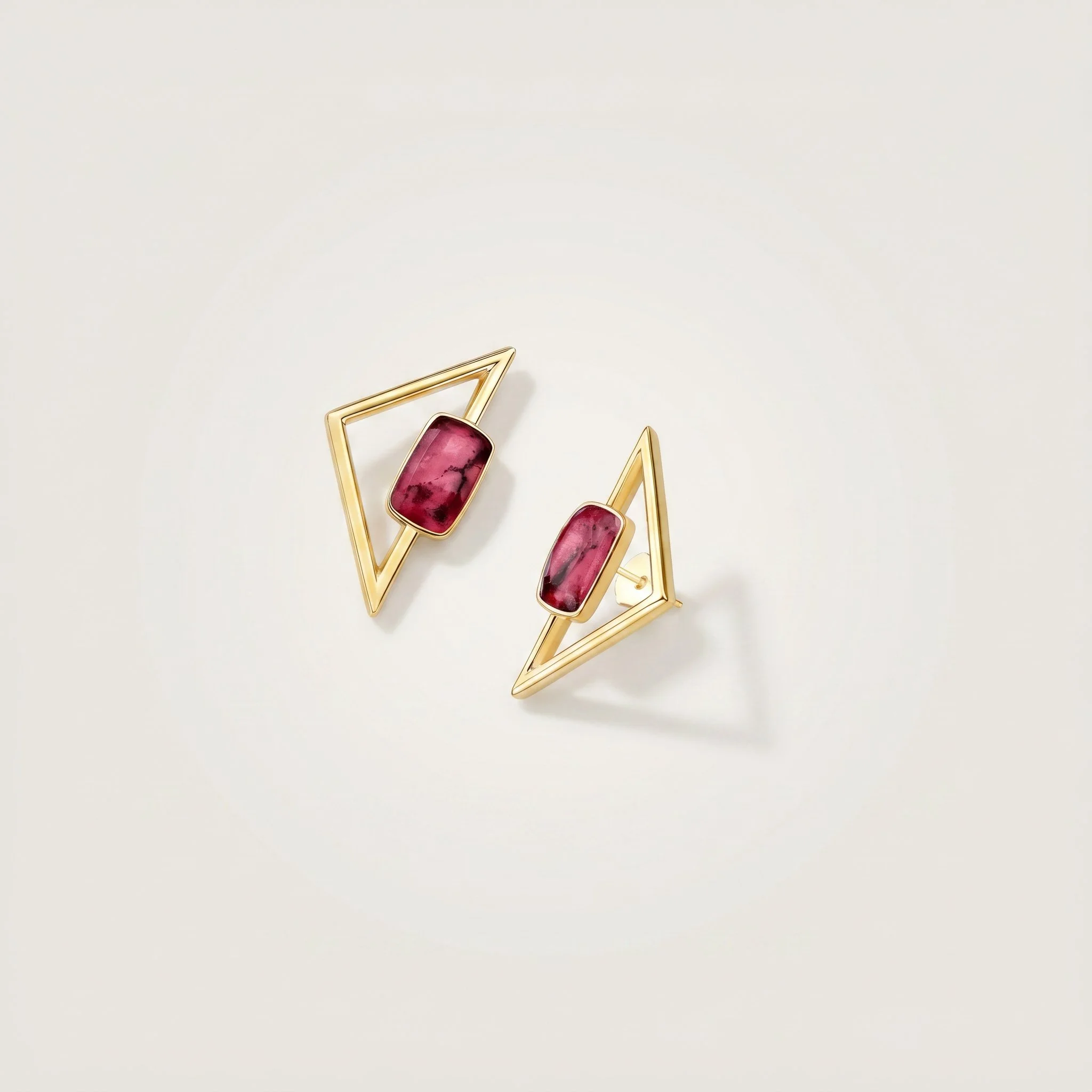 ICON Vertex Rhodonite Earrings