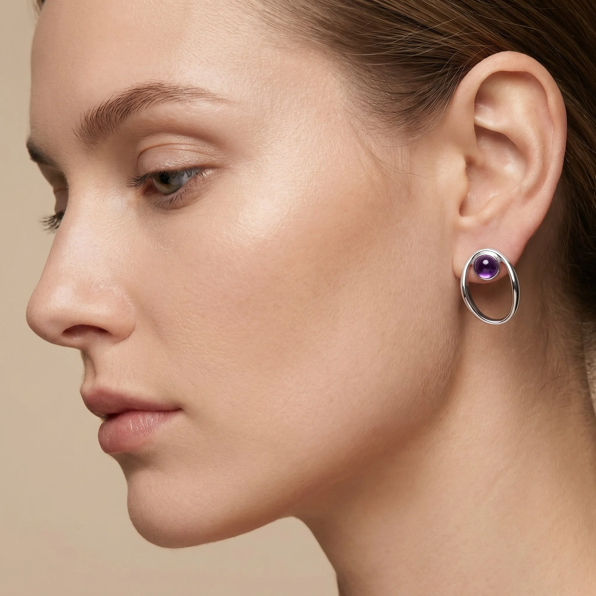 PIORELLE Sculpted Amethyst Earrings-Purplee Store5.jpg