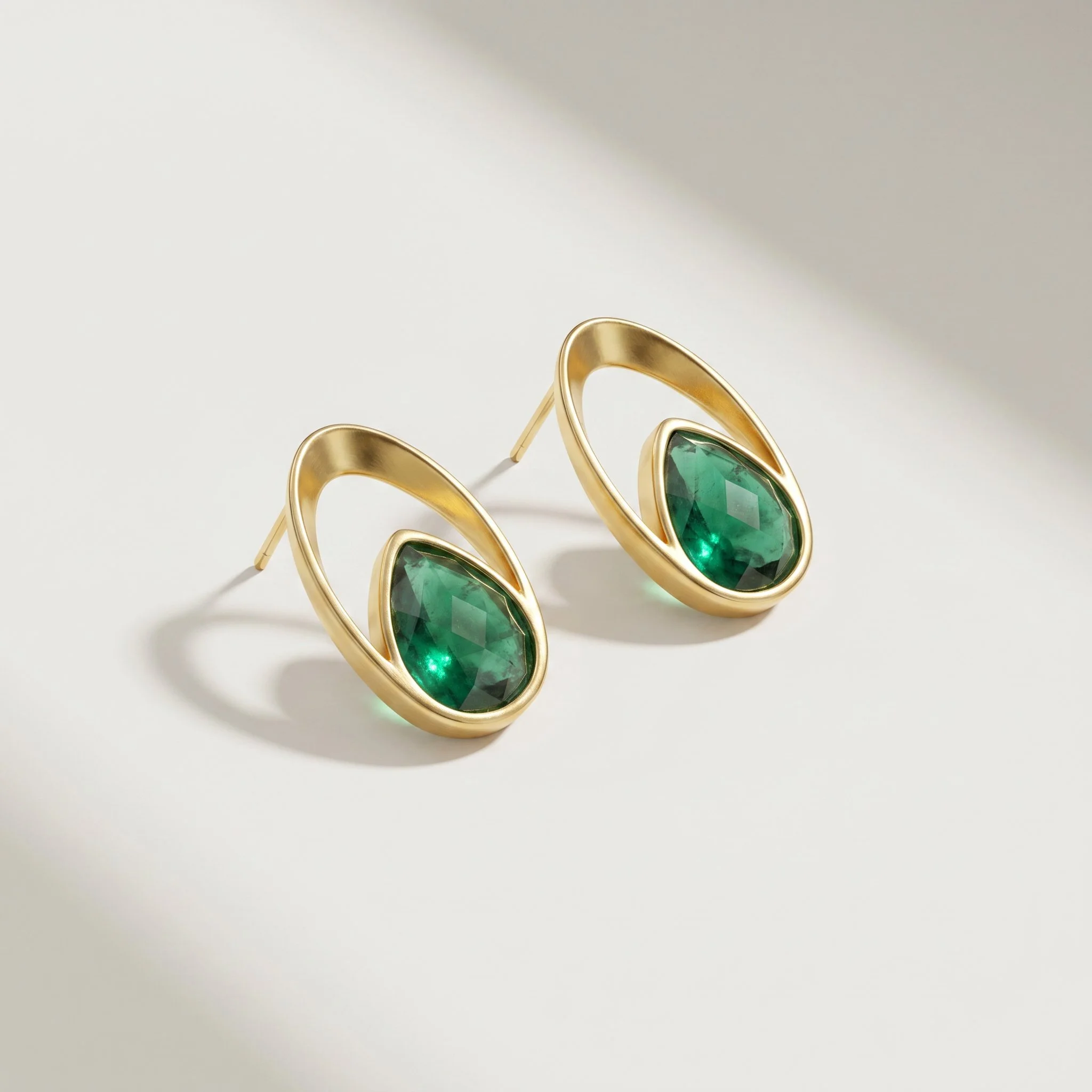 ELAN Emerald Orbit Earrings
