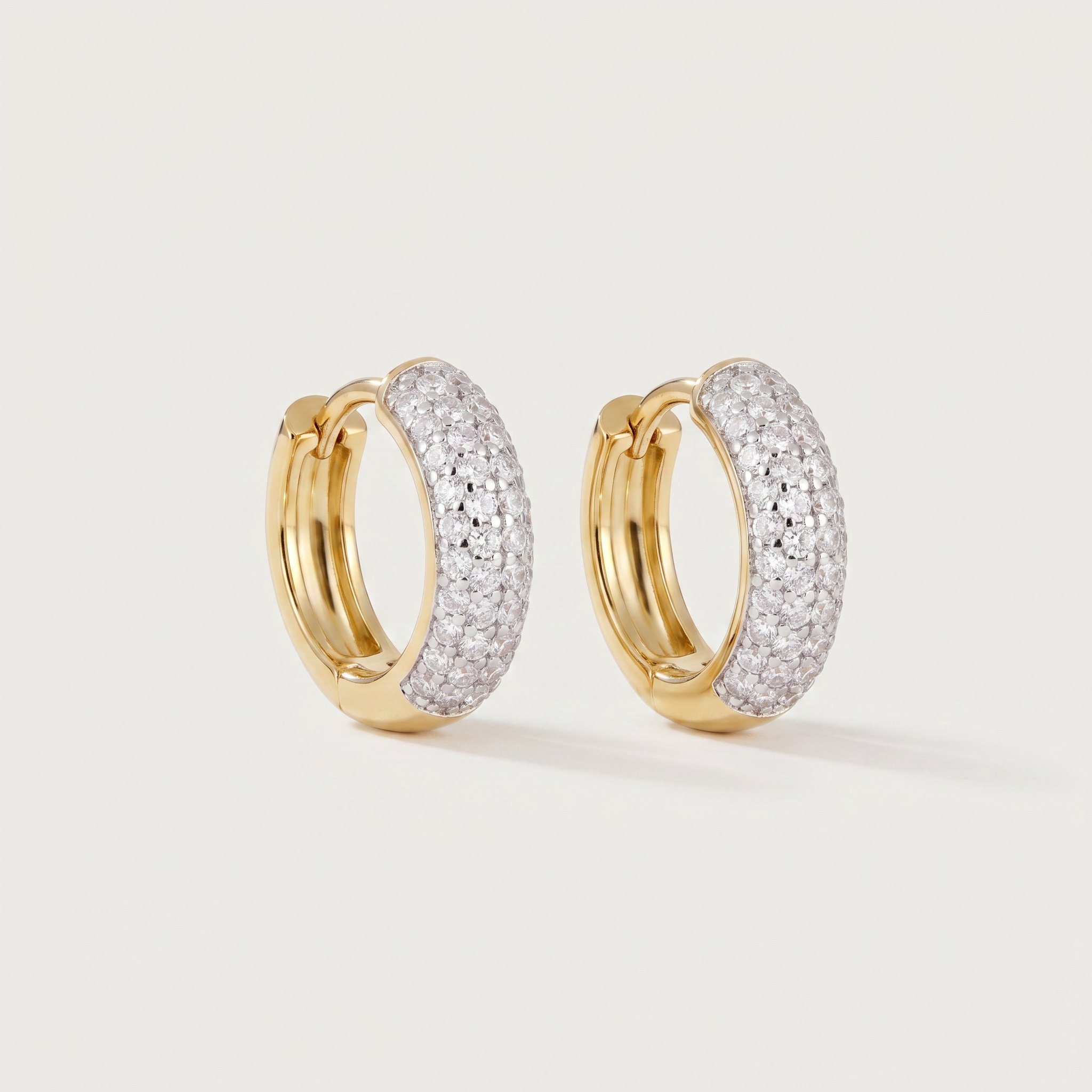 Lumina Gemstone Gold Vermeil Huggie Hoops