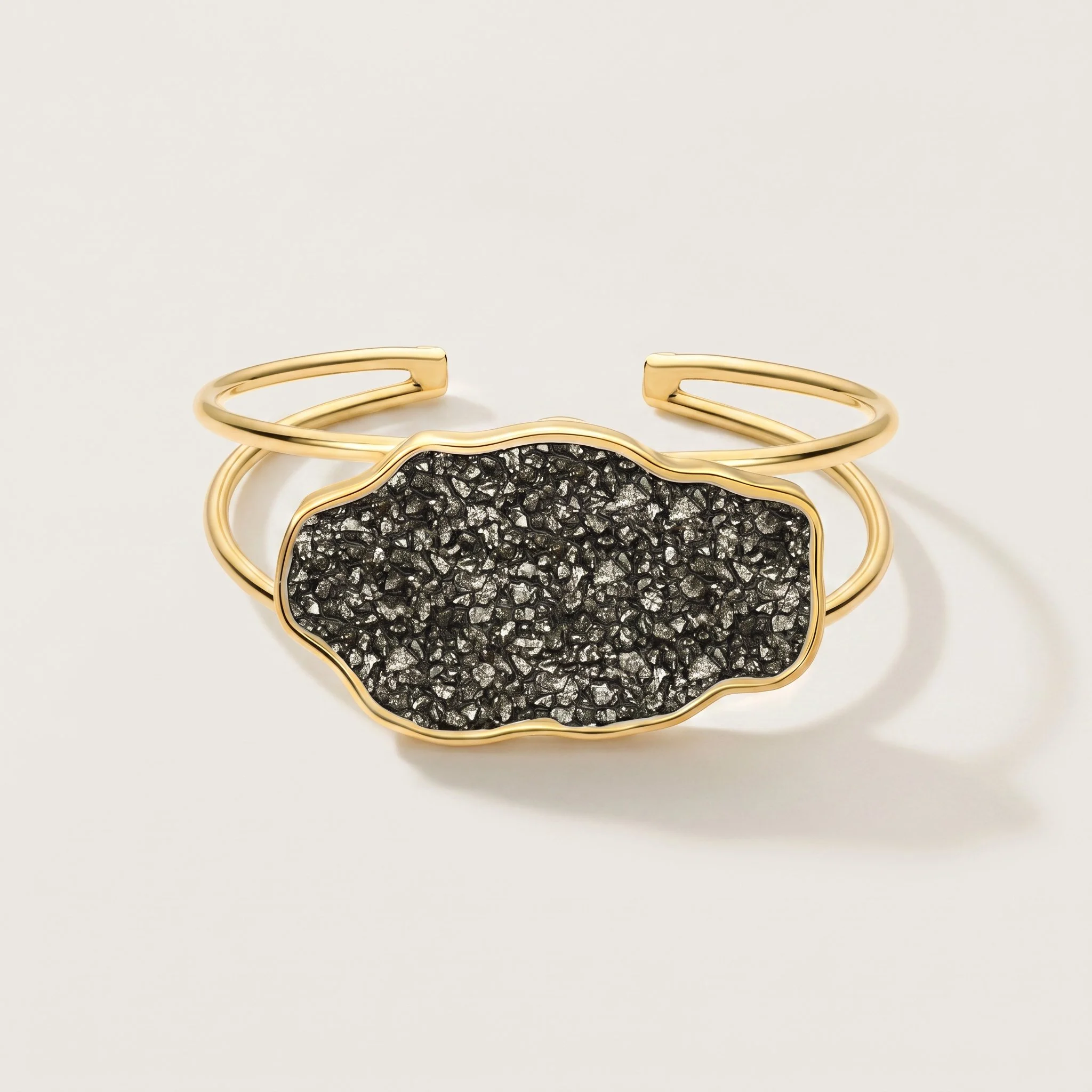 Earthly Opulence Golden Fire Pyrite Cuff
