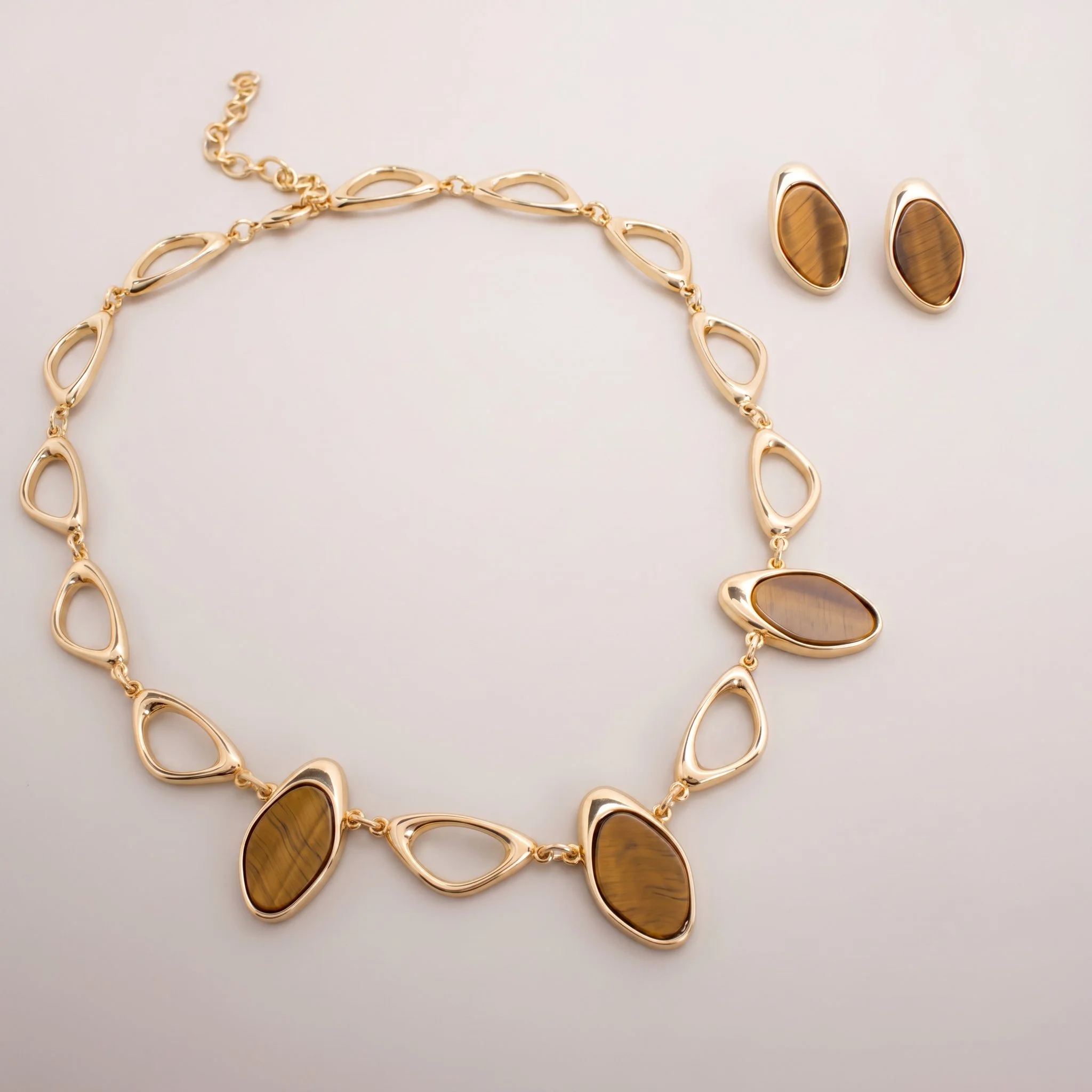 Earthly Opulence Ethereal Tiger’s Eye Statement Set
