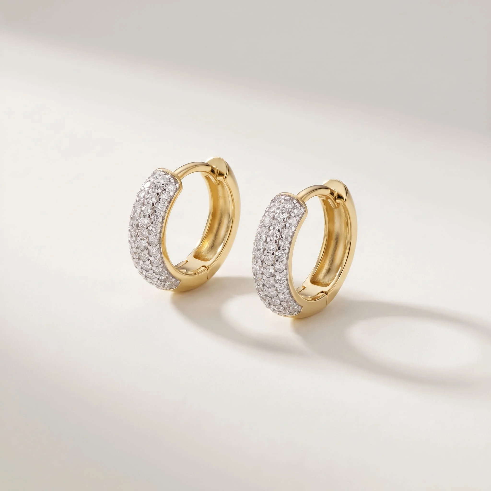 Sterling silver 14x5mm zirconia hoop earring-Purplee Store4.jpg