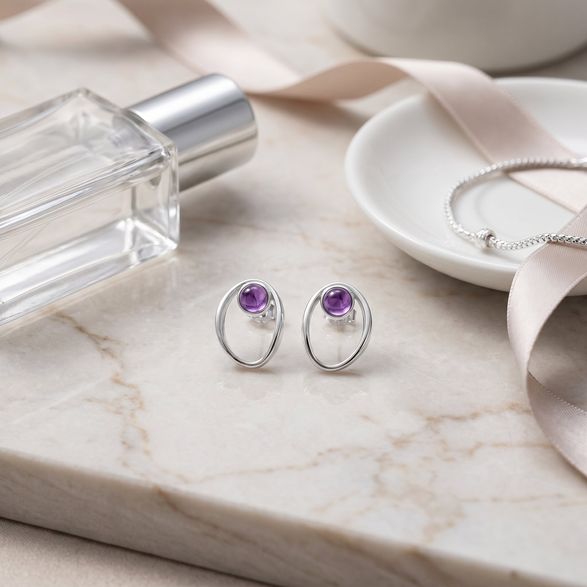 PIORELLE Sculpted Amethyst Earrings-Purplee Store3.jpg