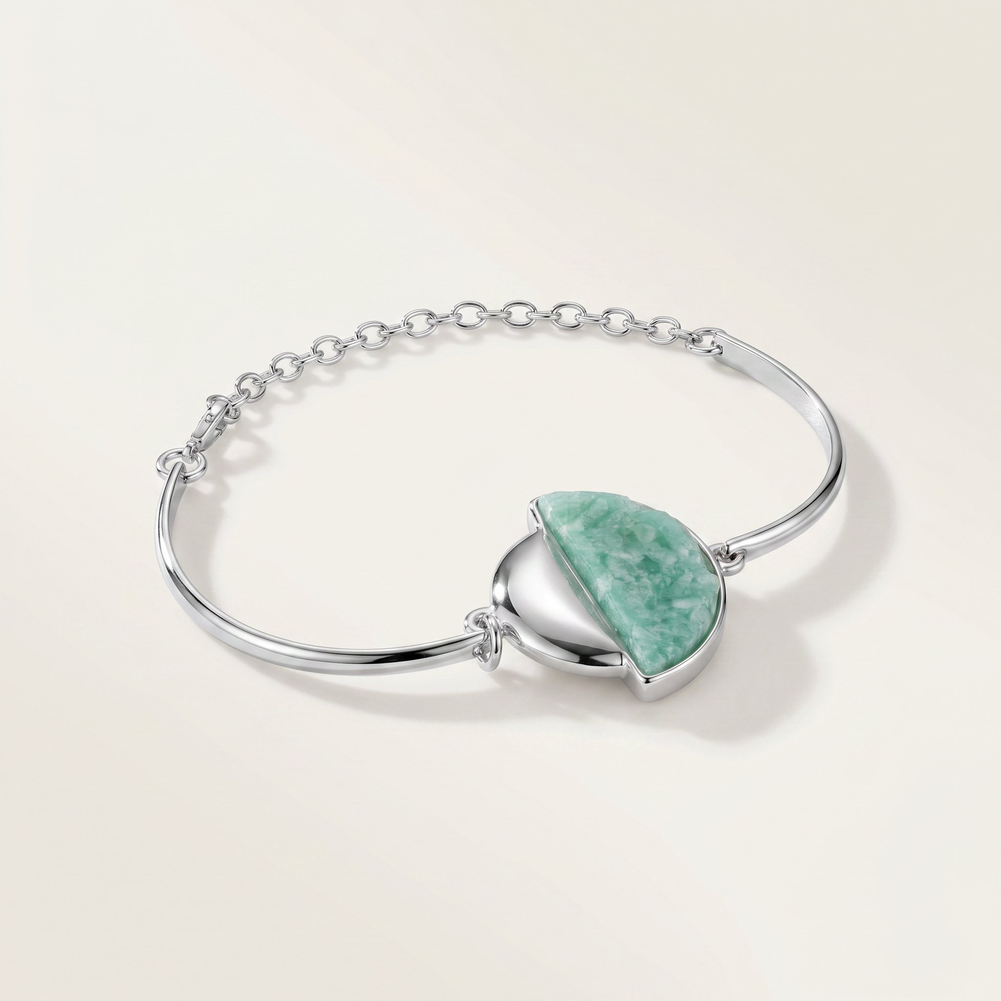 PIORELLE Green Amazonite Birthstone Bracelet