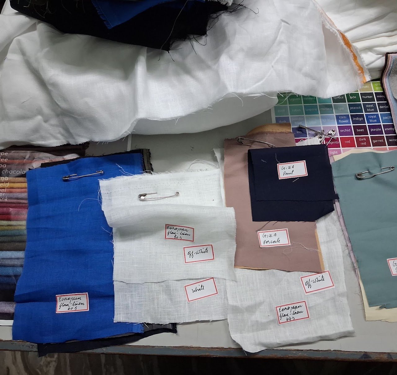 Linen & Giza Swatches (For Both Apparels & Bed Linens)