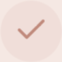 A checkmark icon in a circle with a beige background.