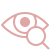 A pink magnifying glass icon with a black handle.