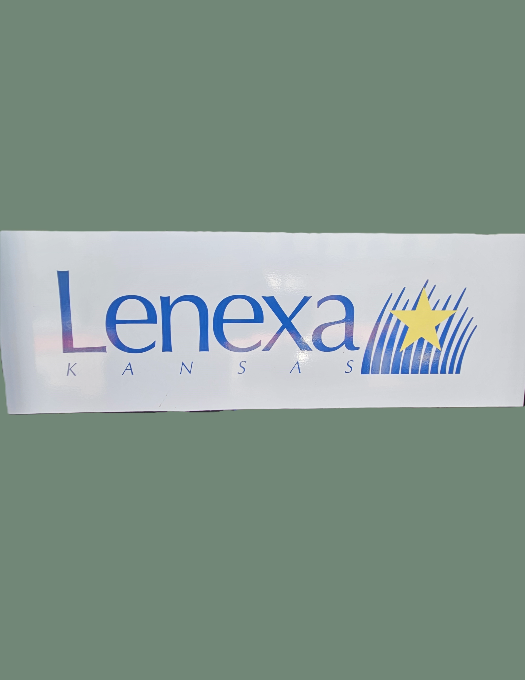A Lenexa Kansas logo found outside the city hall building during a visitor to requesting compliance for a renovation.