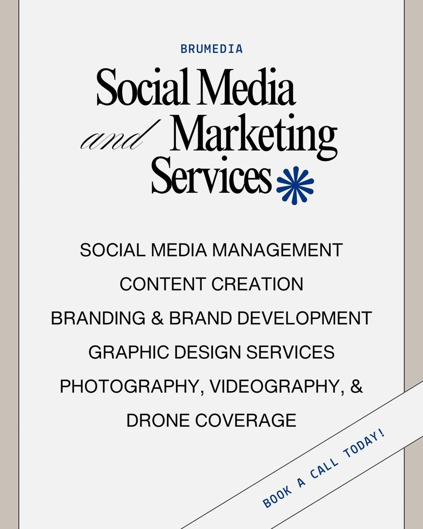 Your brand deserves to be seen. From social media management and content creation to photography, videography, and drone coverage at your next event, BruMedia brings your story to life. Whether you need a full brand strategy or just a team to show up