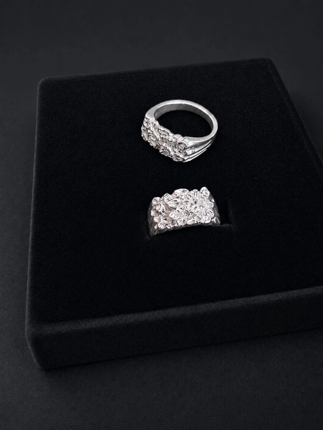 925 Sterling Silver Piet Piet Floral Cluster Statement Ring