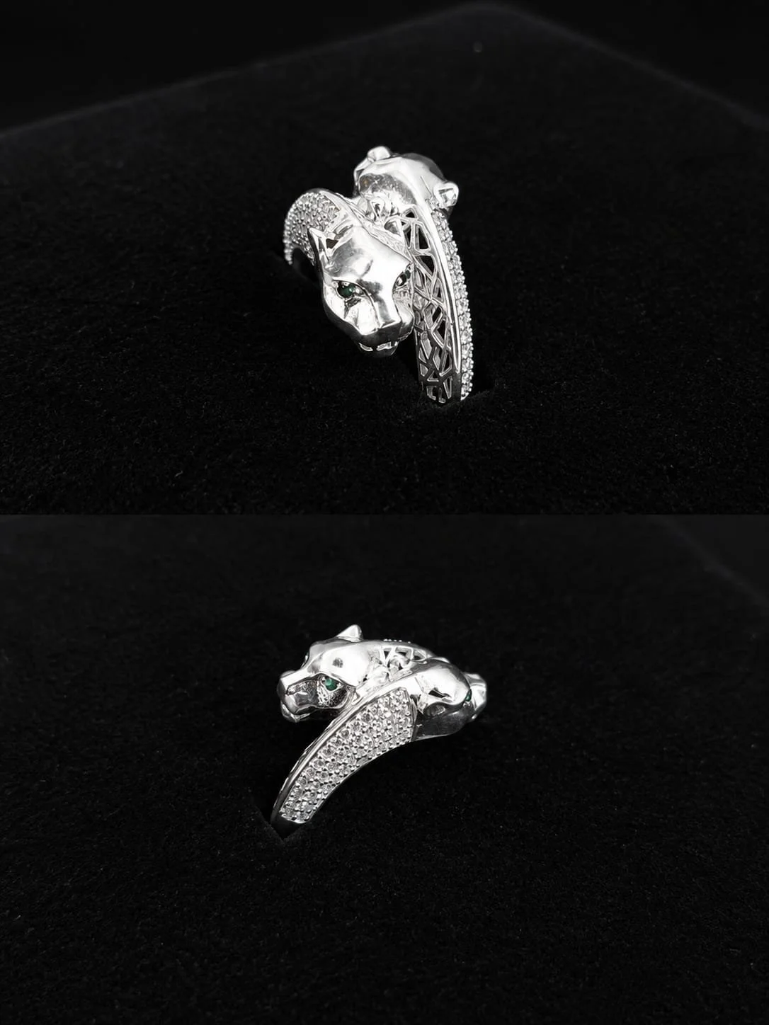 Cartier Panthère Double Ring – 925 Sterling Silver