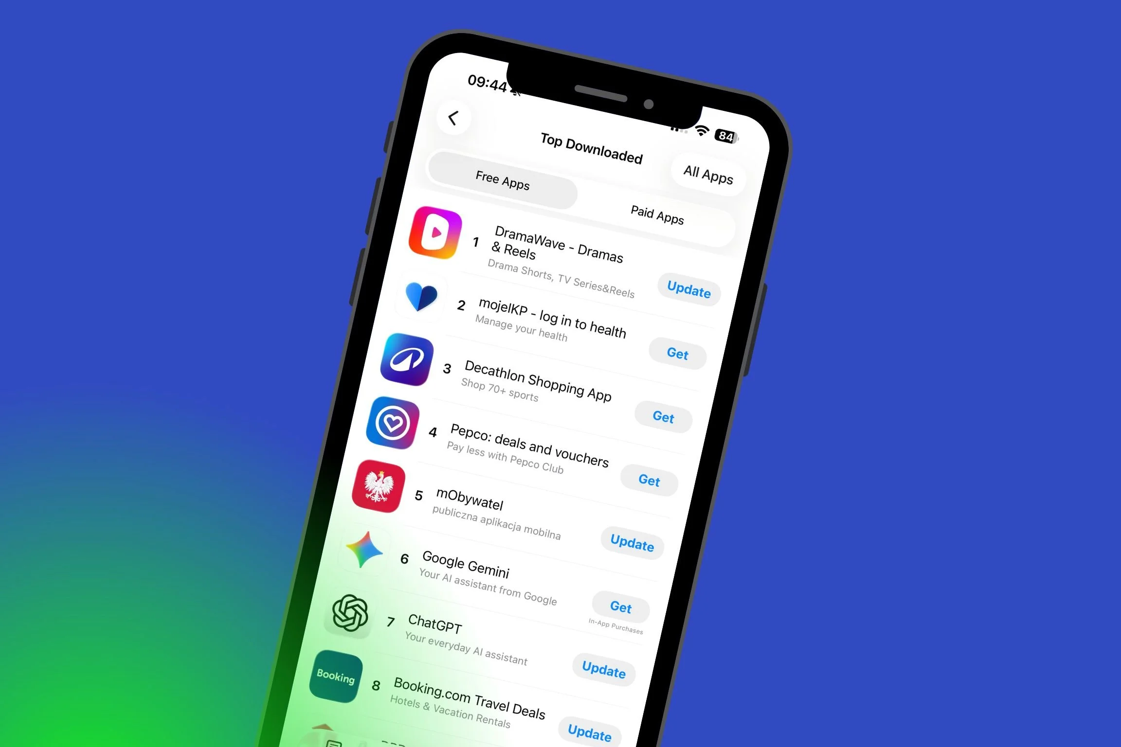 ranking App Store – wizualizacja MediaSpurs
