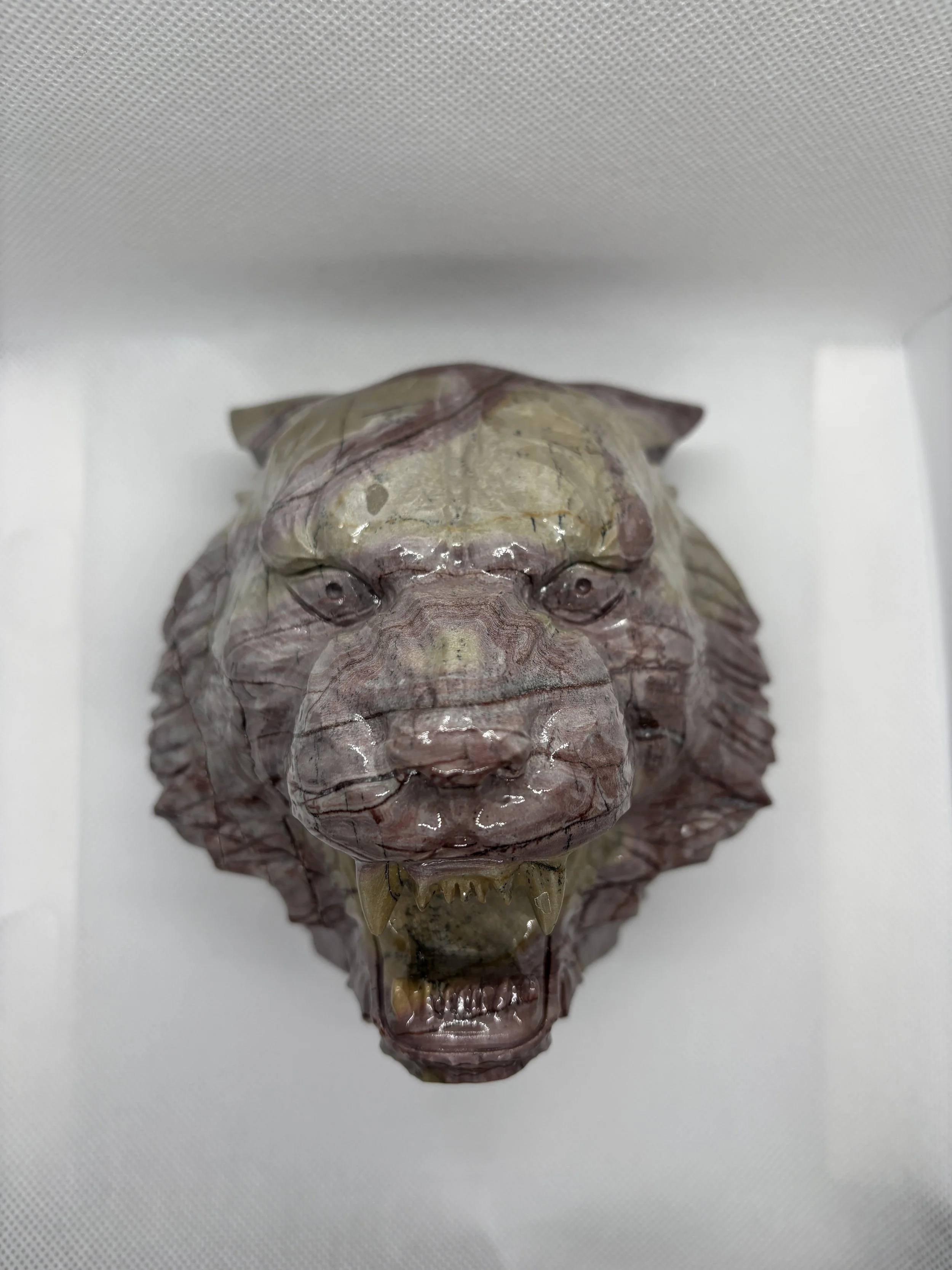 Pink Picture Jasper Tiger Head