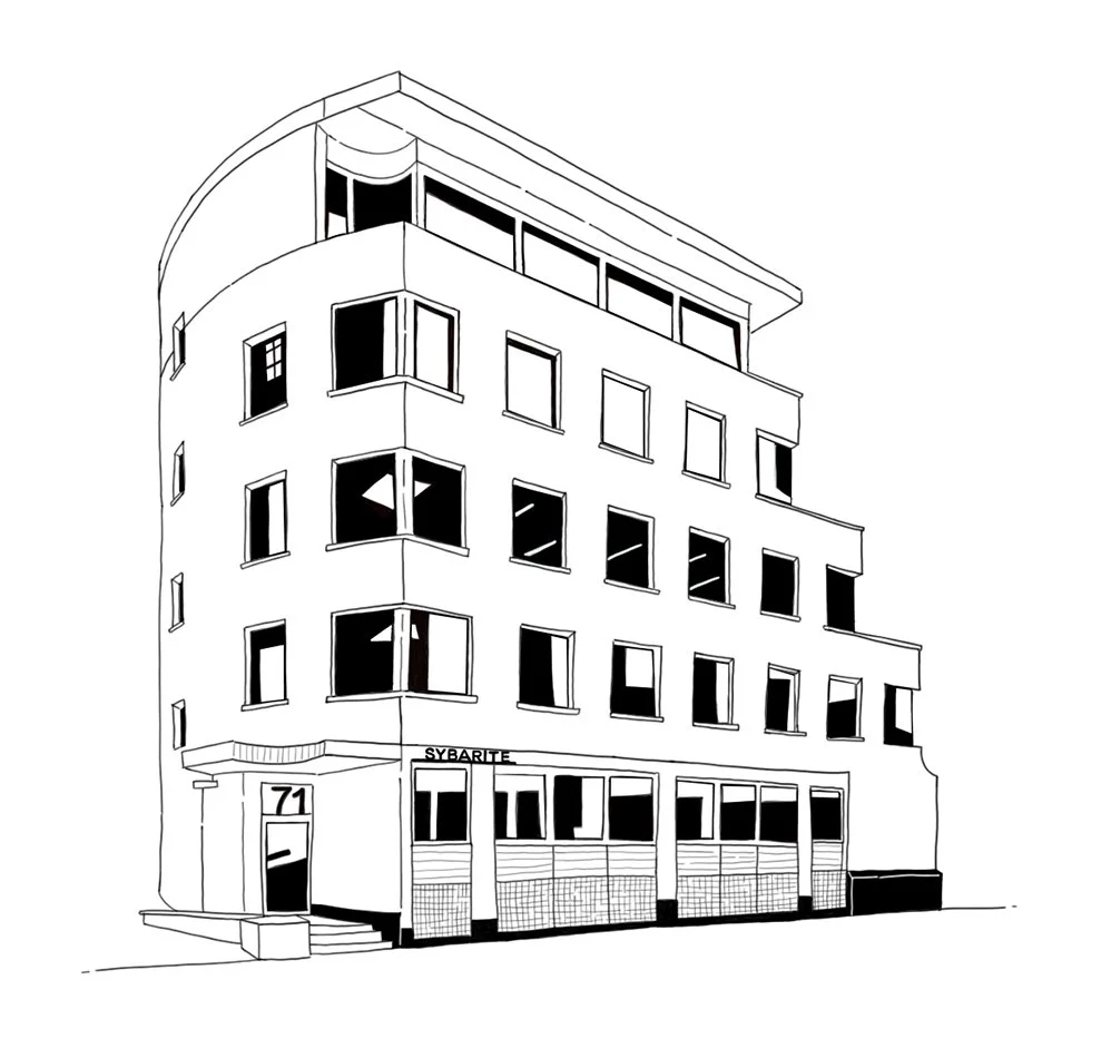 Architectural drawing of a multi-storey commercial building used to illustrate design coordination and pre-construction planning.