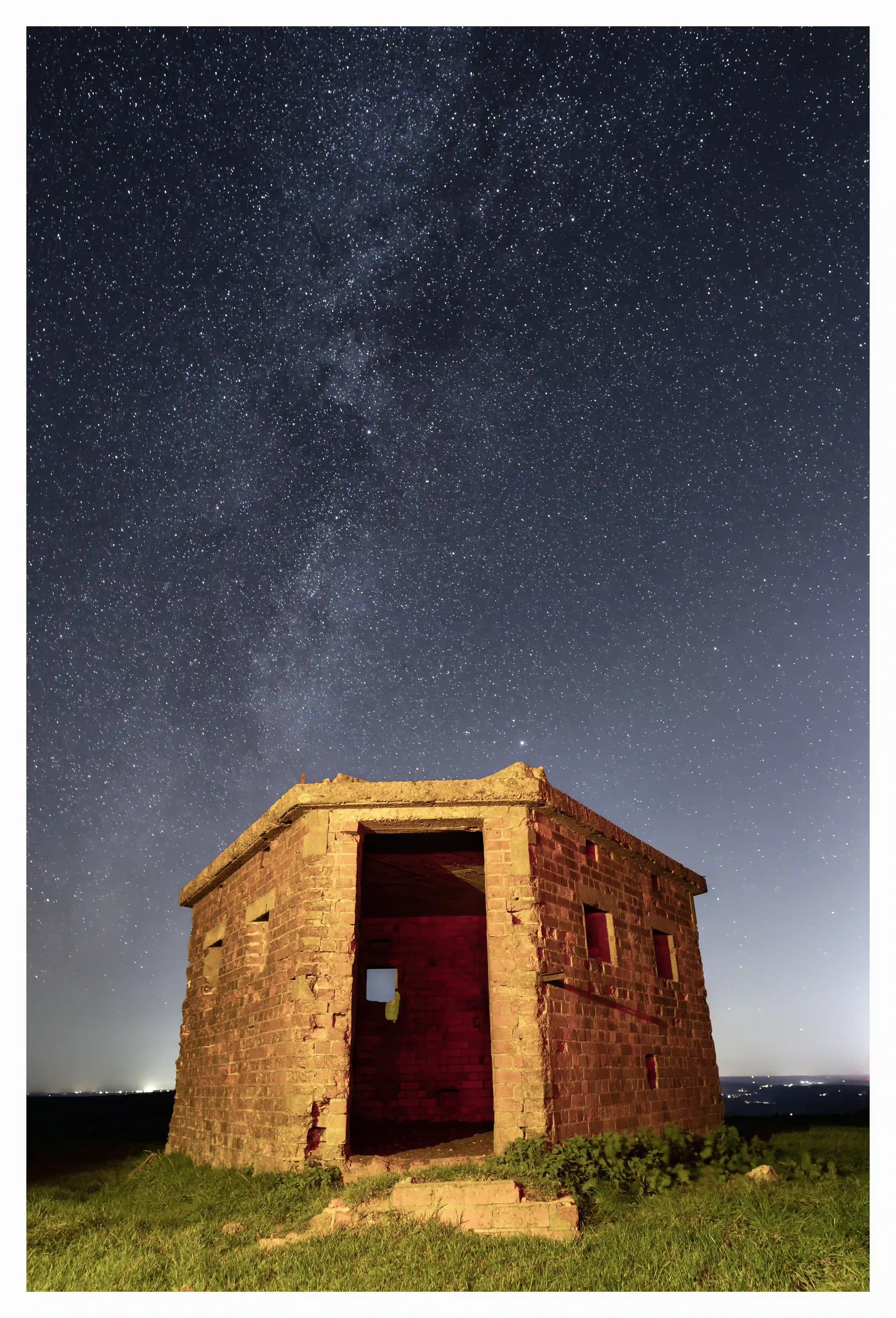 ECHOES FROM THE PAST
Remains of a World War 2 bunker under the vastness of a star lit sky; how little reminders of our past seem to remind us how it shall always echo throughout time. 
Ventnor Downs, Isle of Wight, UK.
