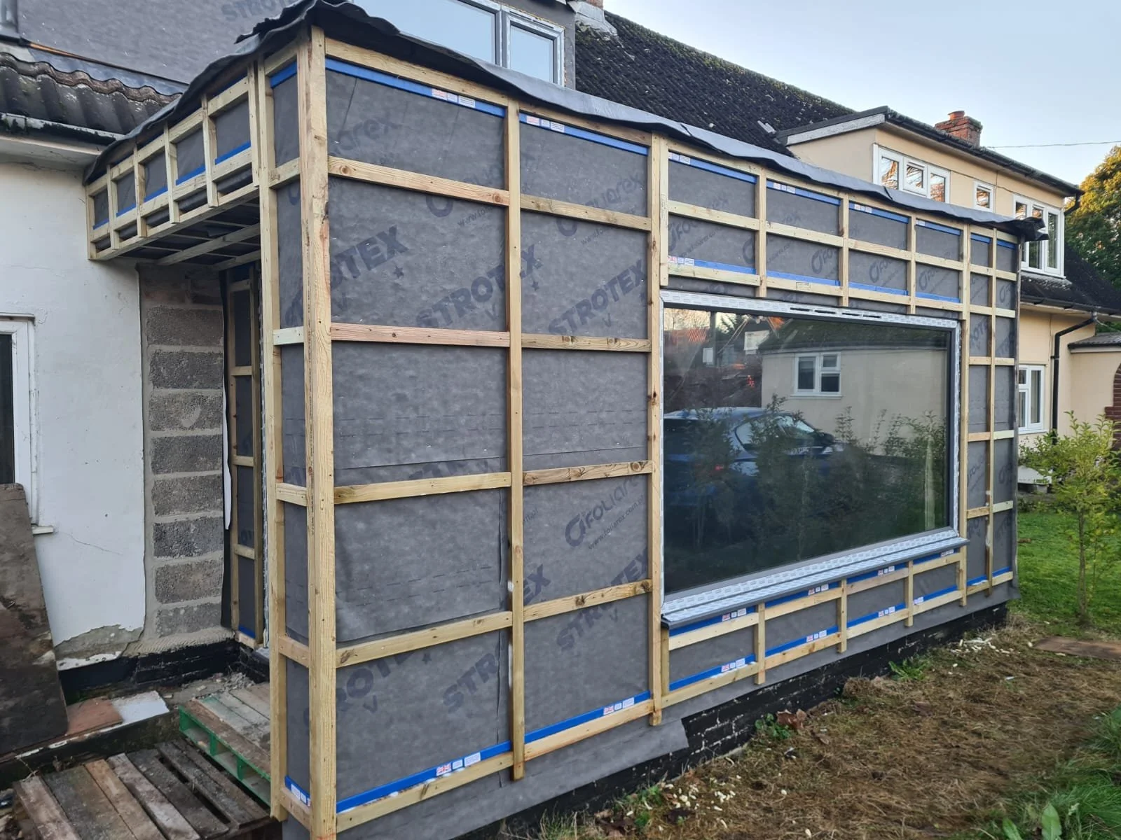 Building Work - cladding and entrance hall