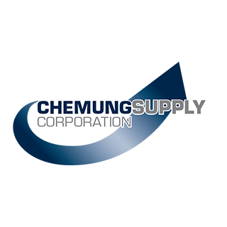 Chemung Supply Corporation logo with a blue arrow encircling the text.