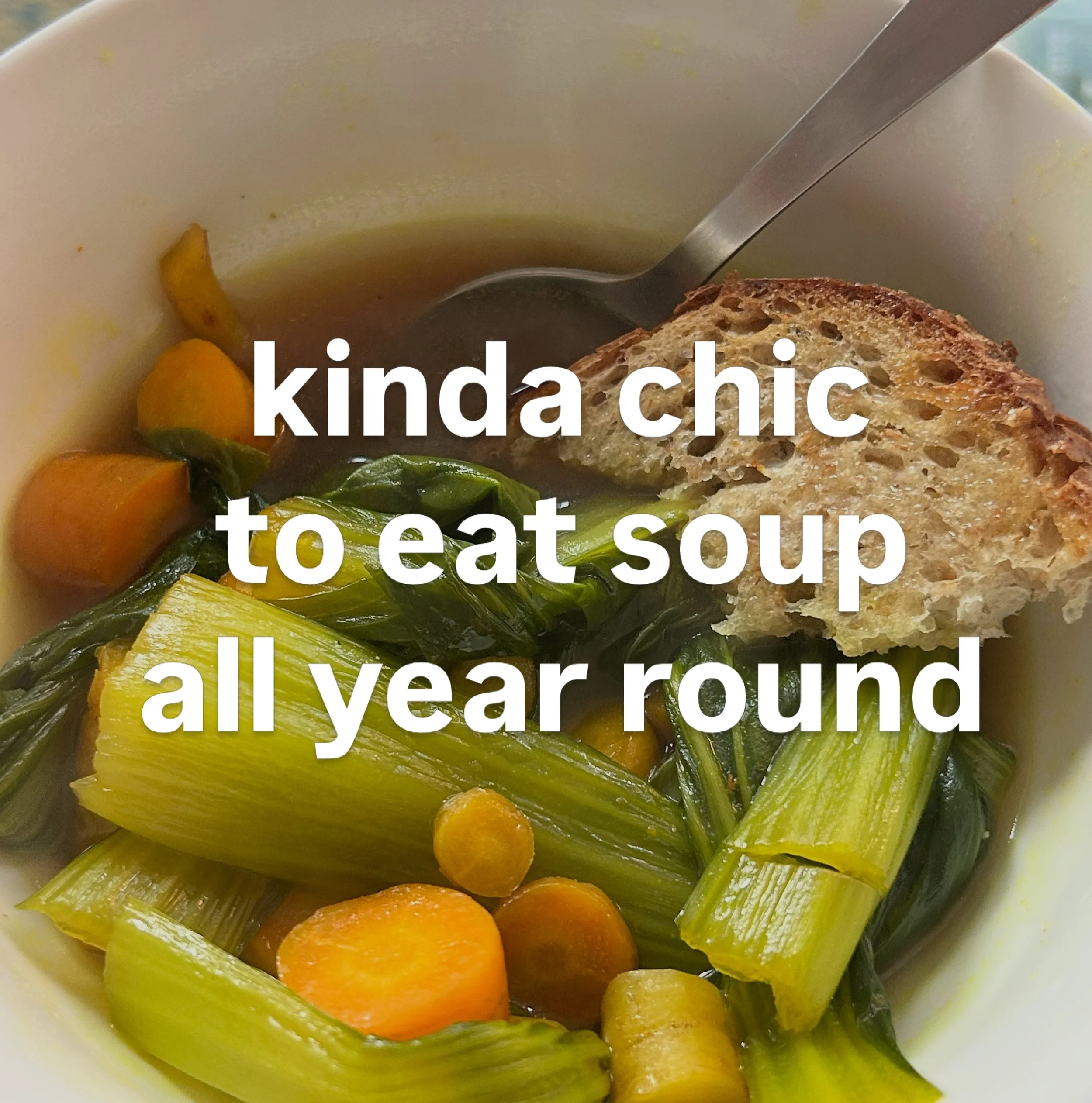 the easiest and most gut friendly meal of all time 

mine includes red lighting in my apt, oiling my feet, spearmint tea, and a book 

sun before screen 

🍦🍦🍦🍦

keep that lymph flowing 

(when possible) 

blocks have the worst PR and it&rsquo;s m