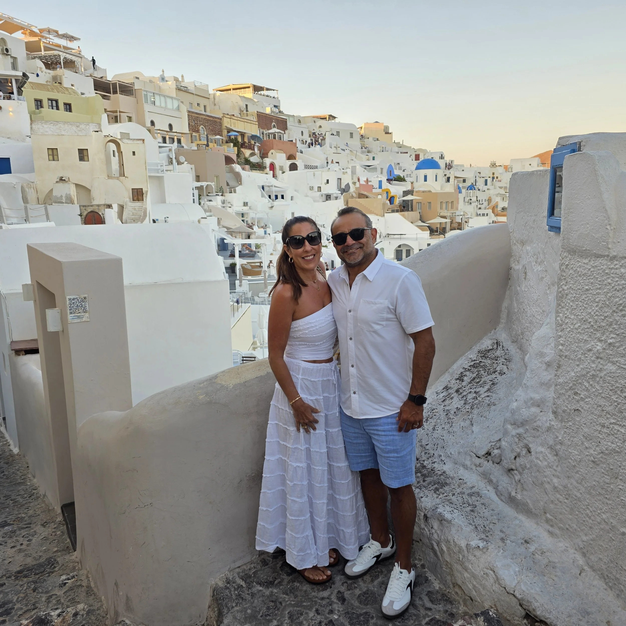 Darvin and Jennifer in Santorini, Greece