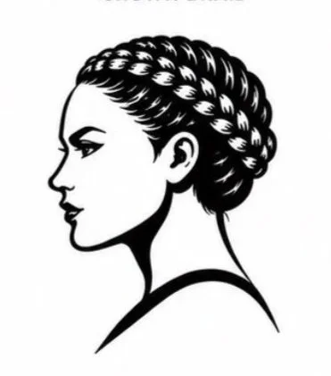 Athlete Braids logo feauting a female athlete with performance braids designed for race-day hair services.