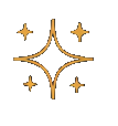 Stylized golden starburst with smaller stars against a black background