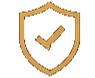 A shield icon with a checkmark in the center.