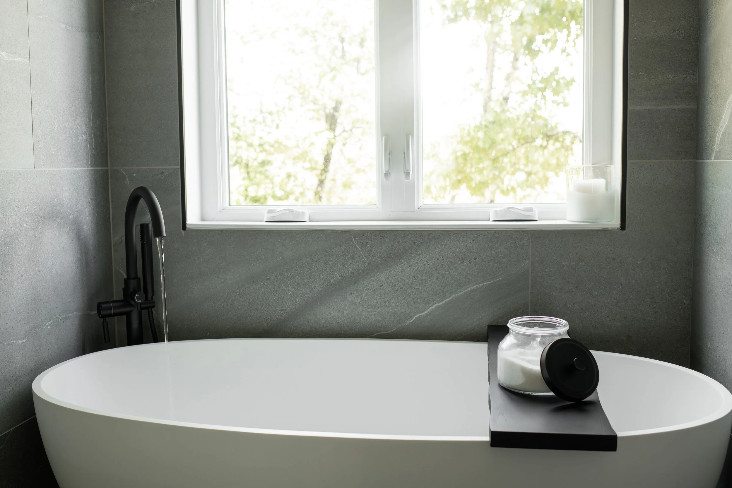 Soaking Tub in Main Level Bathroom