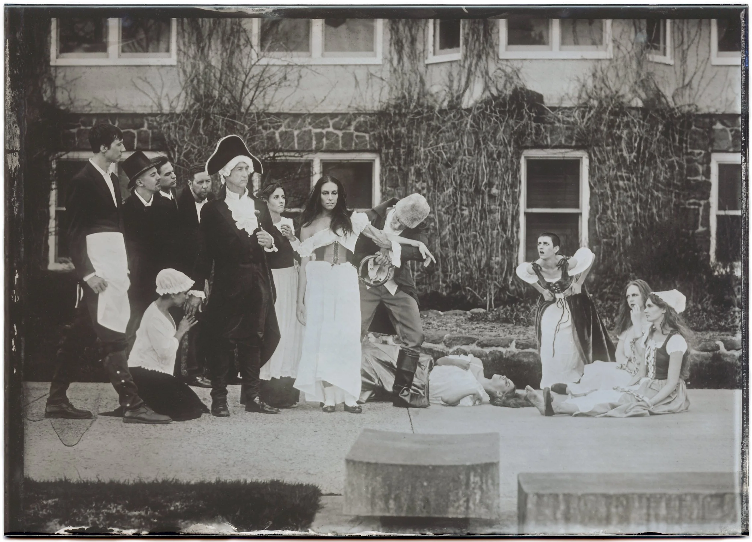 Dr. Pinel Releasing The Madwomen, 5"x7" Wet Plate Collodion Ambrotype, after Tony Robert-Fleury’s 1876 painting