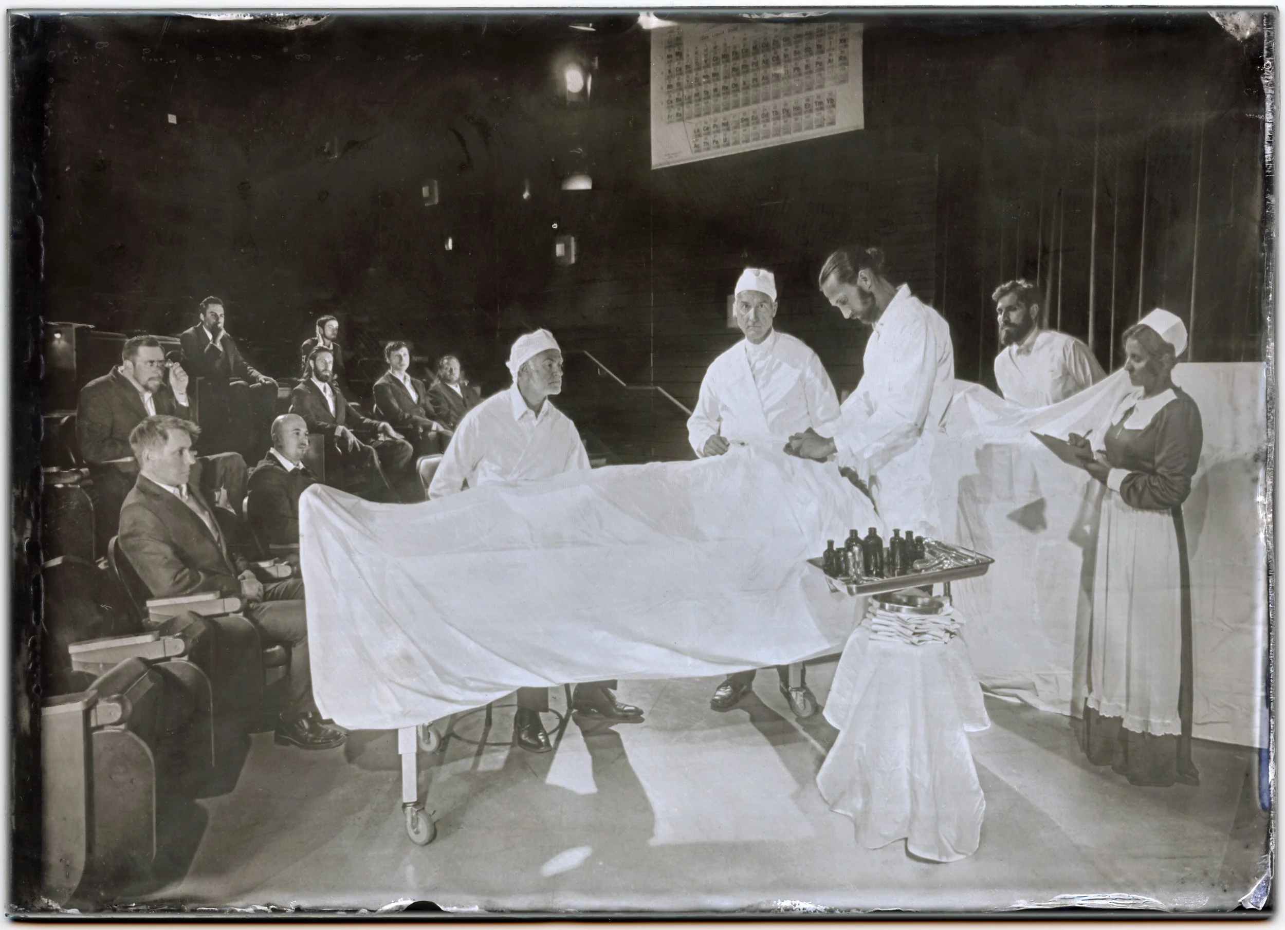 Surgery, 5"x7" Wet Plate Collodion Ambrotype